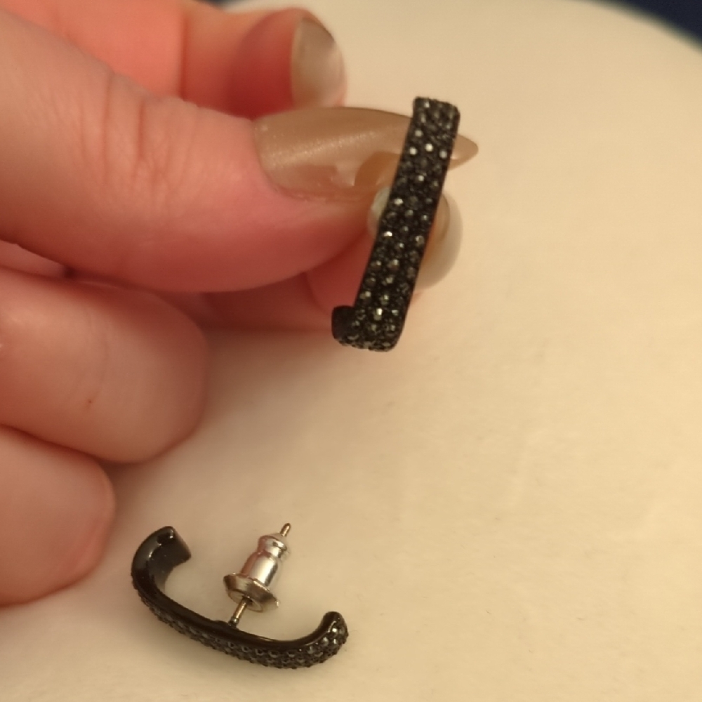 Swarovski Black Crystal Earrings